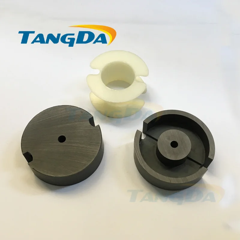 Tangda GU Type GU59 P59 soft ferrite core magnetic core + skeleton for transformer PC40 high frequency A.