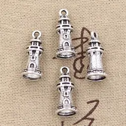 10pcs Charms Castle Lighthouse 20x9mm Antique Making Pendant fit,Vintage Tibetan Silver color,DIY Handmade Jewelry