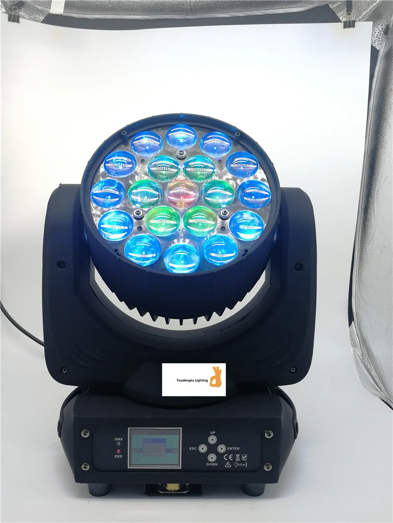 4 pieces event night club zoom wash 19*15W rgbw 4in1 led rgbw moving head Ring lyre led wash zoom beam moving head light