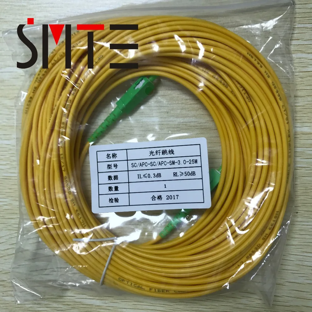 

SC APC Fiber optic pigtail Patch cord 30 meters single mode 3mm SC/APC