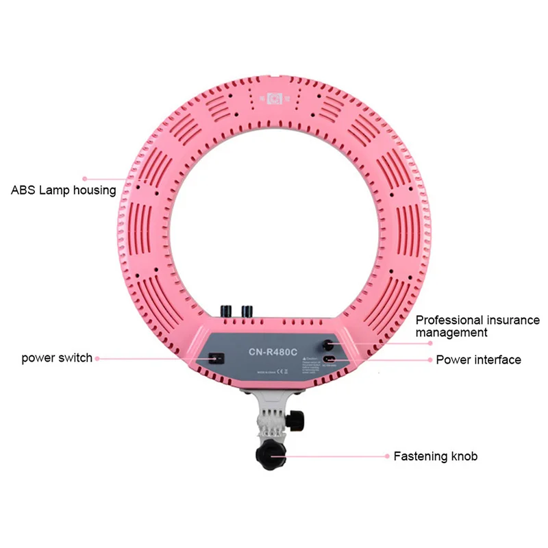 R480C Chuyên Nghiệp LED Vòng Ánh Sáng 18 "Outer 12" Bên Trong Bi-Màu Nhiếp Ảnh Video Studio Ánh Sáng Cho Thông Minh điện thoại Máy Ảnh Youtube Sống