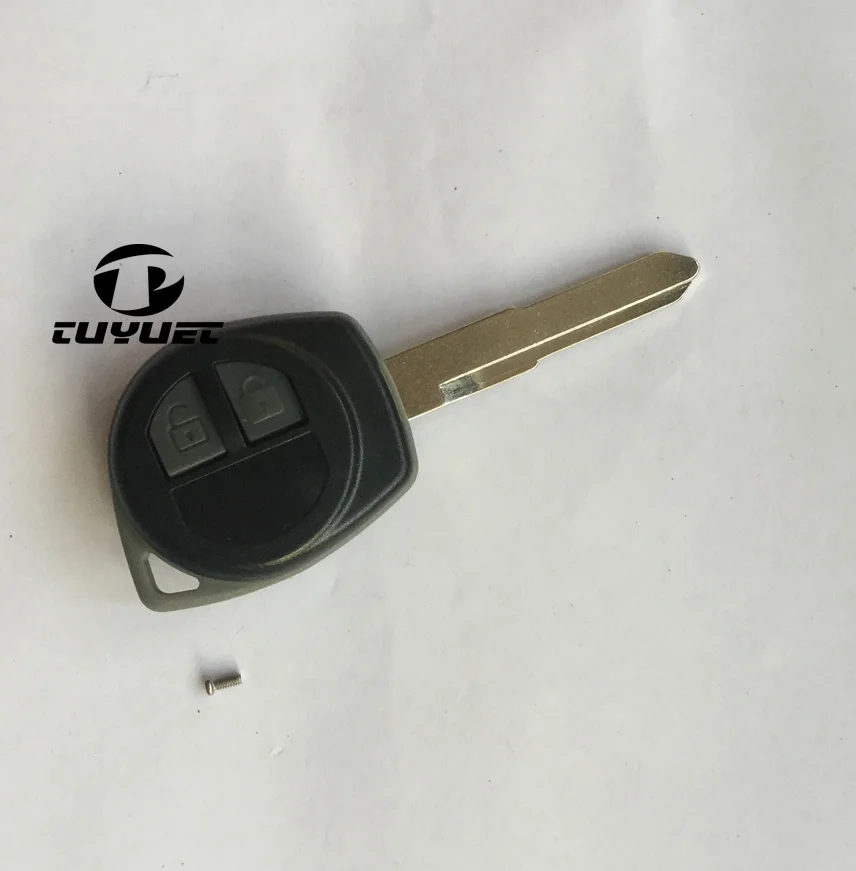 Replacement Blank Key Case for Suzuki Jimny Vitara Swift Ignis Alto 2 Buttons Remote Key Shell + Button Pad