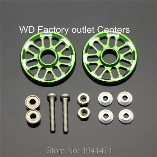 RFDTYGR  Aluminum 19mm Snow Shaped Rollers Self-made Parts Tamiya Mini 4WD 19mm Colored Aluminum Guide -Wheel D012  2Sets/lot