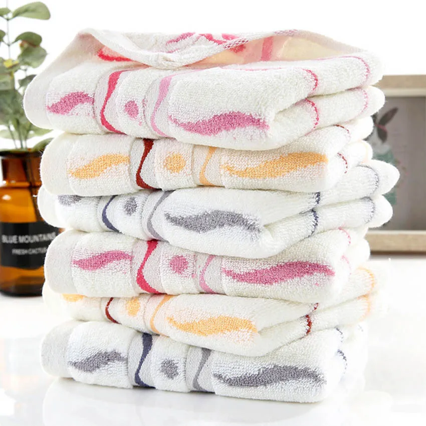 

Water Pattern Water Absorption Towel Supple Shower Home Spa Face Thick 100% Cotton Towels for Adults Kids Serviette Asciugamano