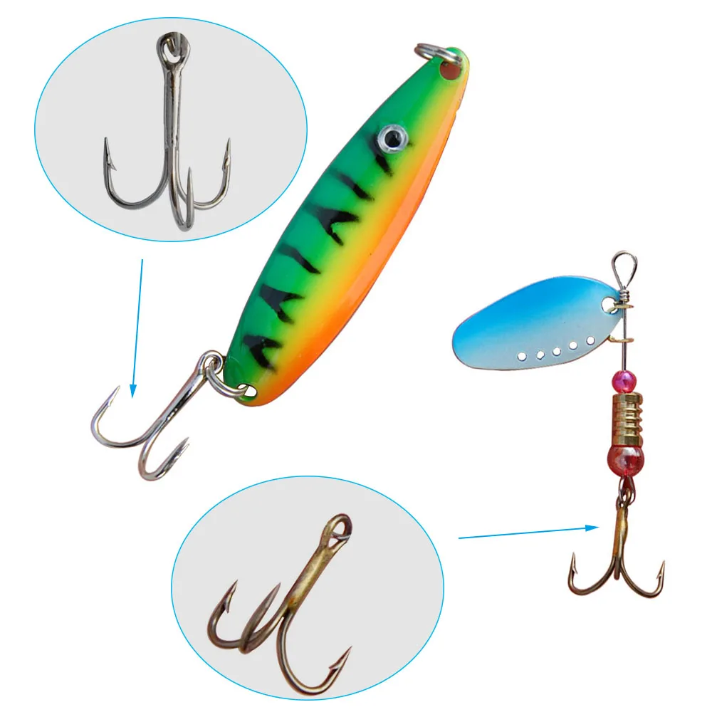 JSM 30pcs/lot Spoon Metal fishing lure Hard Bait Fresh Water Spinner bait ice casting fishing equipment