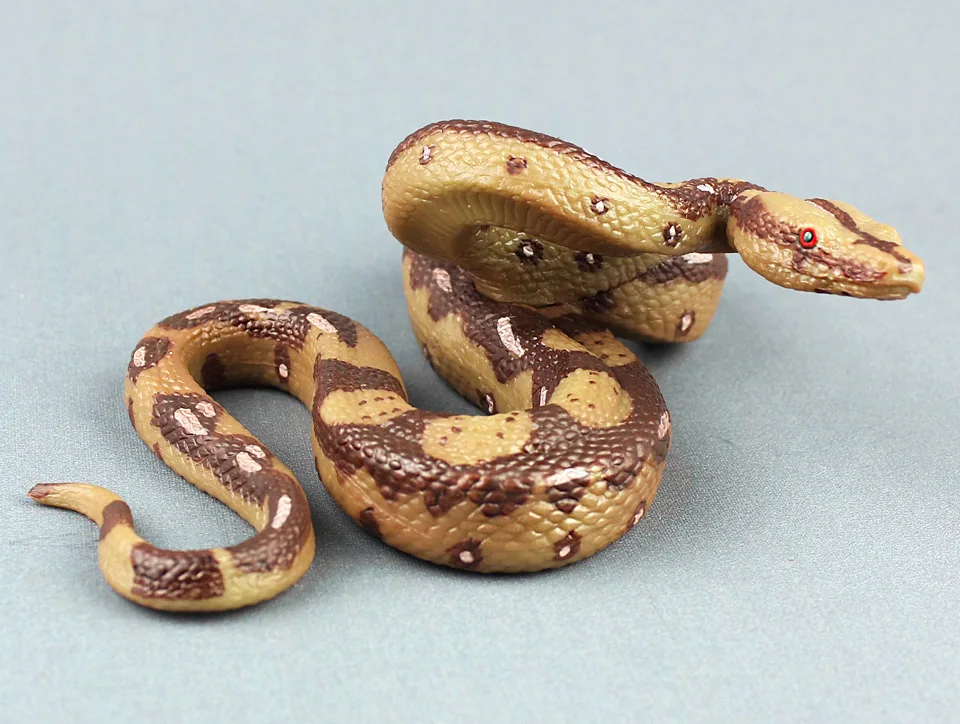 

simulation snake python Static Plastic toy model 15x11x5.8cm Environmental PVC Cognition prop model funny toy gift w0884