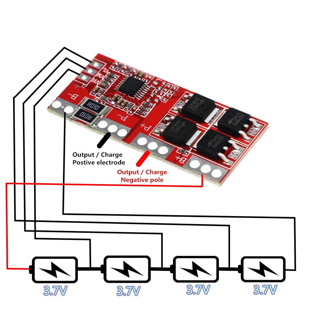 4S 30A 14.4V 14.8V 16.8V Current Li-ion Lithium Battery 18650 BMS Charger Protection Board