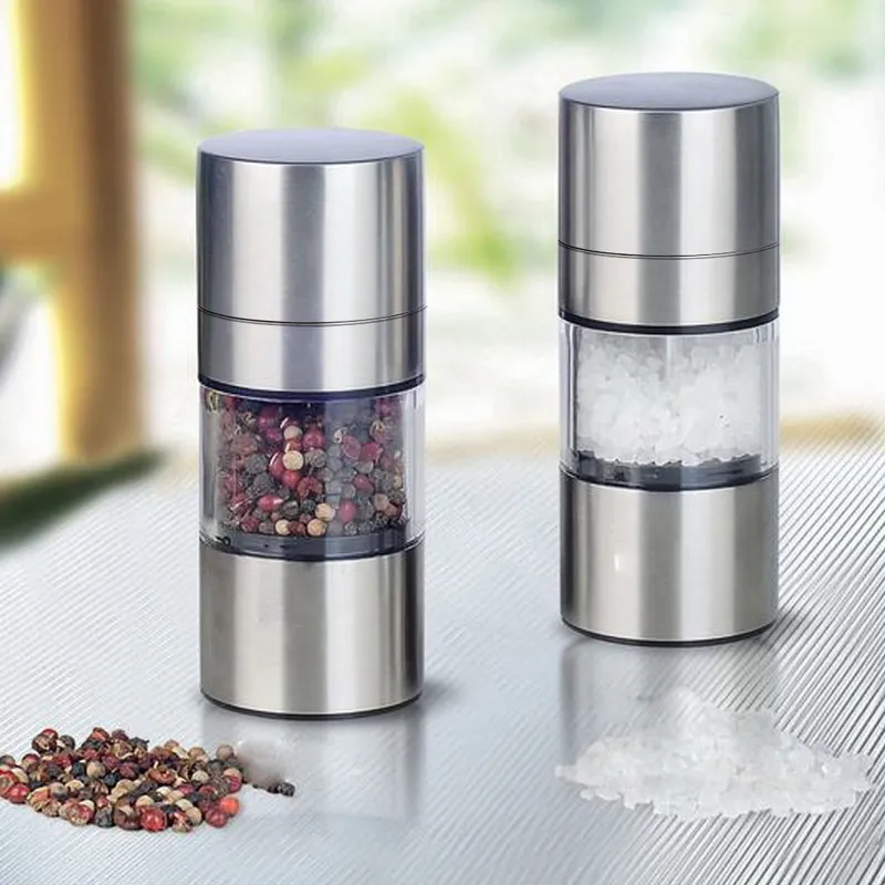 5 Manual Pepper Mill Salt Pepper Mill Grinder Portable Kitchen Mill Muller Home Kitchen Tool Spice Sauce Grinder Pepper Mill