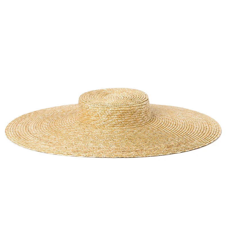 Summer Big Hat 15cm Wide Brim Sun Hat for Women French Style Floppy Straw Hat Ladies Kentucky Derby Craft Millinery Hat Base