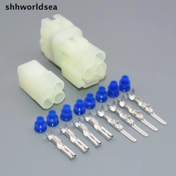 

Shhworldsea 30sets 2.2mm 4 pin 4P Auto Waterproof Electrical plug Car oxygen sensor plug for CAR connector for Suzuki etc