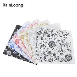 [RainLoong] Beverage Paper Napkins Flower Event & Party Tissue Napkin Decoration Serviettes For Decor Decoupage 1 pack