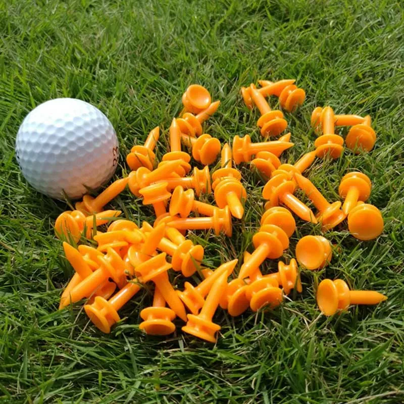 

Wholesale New 50 Pcs/Pack Professional 25mm Plastic Castle Golf Tees Sports Double-deck Golf Tees Training Aids Accessories