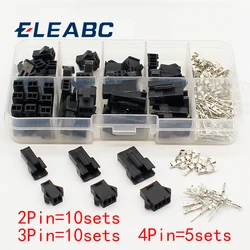 SM2.54 Kits 25 sets Kit in box 2p 3p 4p 2.54mm Pitch Female and Male Header Connectors Adaptor