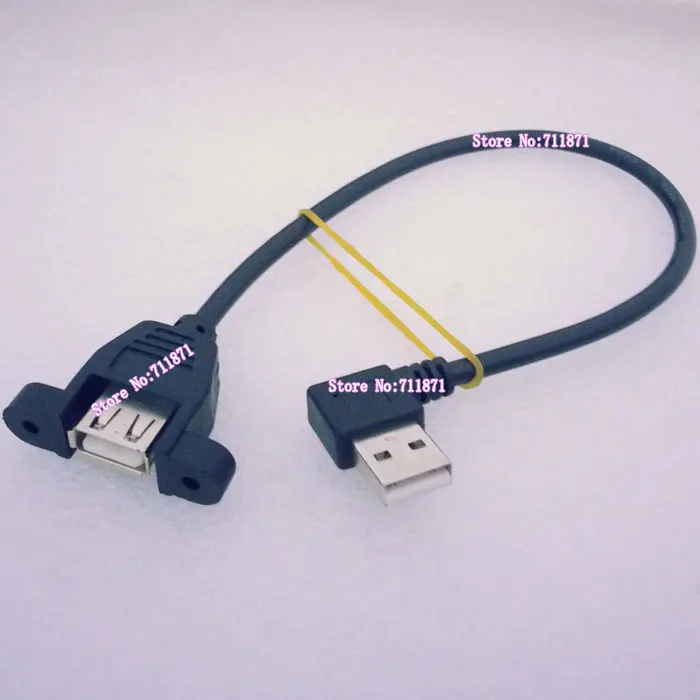 With Screw hole Right Bend USB2.0 Extension cord 90 Degree Right Angle Male Female USB2.0 Cable Line USB2 USB2.0 Lengthen Wire