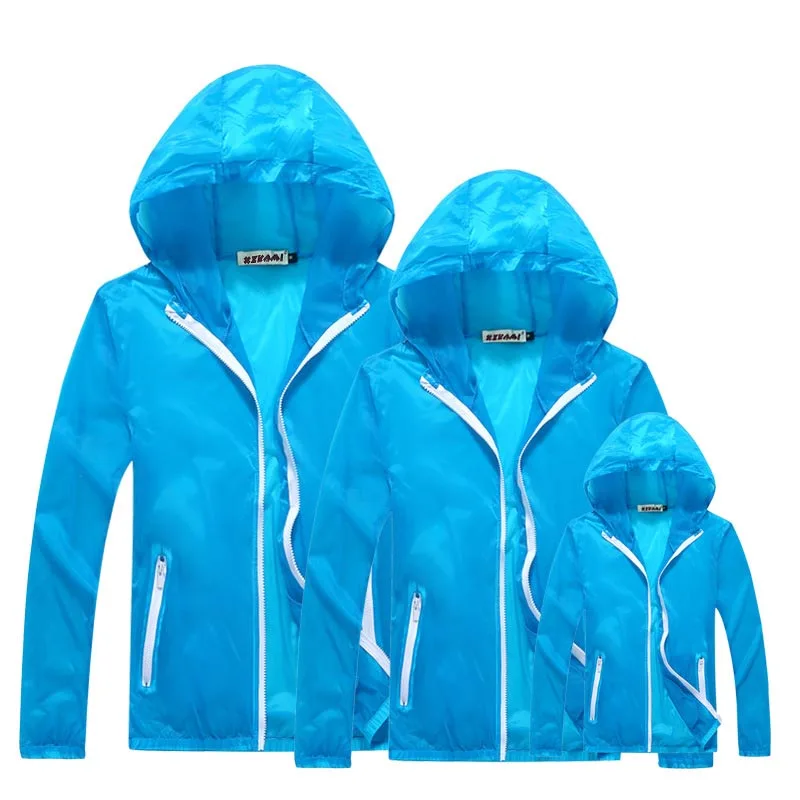 Kids Summer Clothing Boys Girls Outdoor Hooded Jacket Coat Waterproof Ultraviolet-proof Ultra-thin Child Top Tees Sun-protective