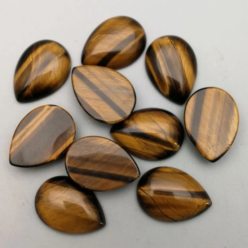 Fashion 25x18mm natural tiger eye stone beads charms teardrop CAB CABOCHON for jewelry accessories Wholesale Free shipping 20pcs