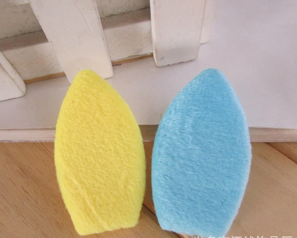 40pcs/Lot 5.8x3.3cm Mix Colors felt furry rabbit ear Shape Patches Multicolors Padded Applique for DIY Children Hair Accessories
