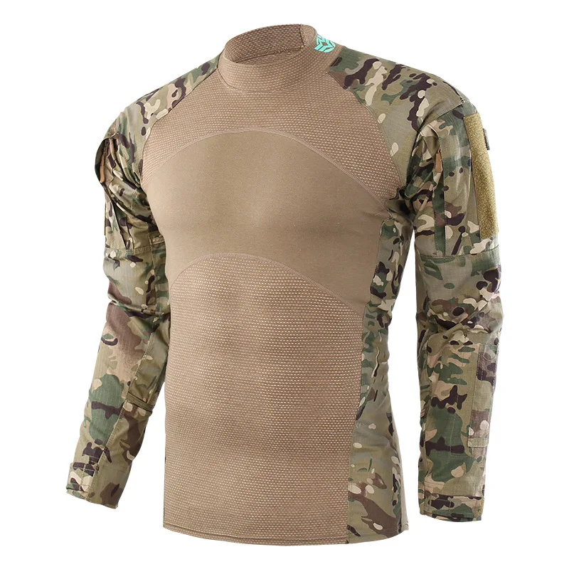 

Shanghai Story 2019 New Sale O Neck Story Tactical Military T-Shirt Combat Long Sleeve Slim Fit Camo Shirt for Men