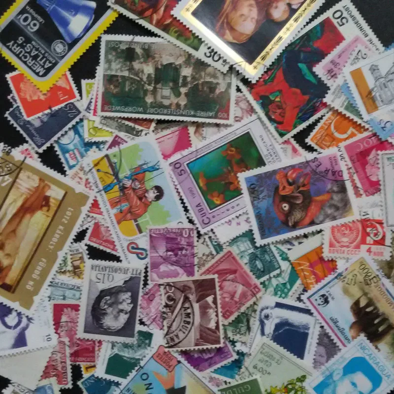 100 pcs/lot postage stamps Good Condition With Post Mark From All The World Stamps Brand