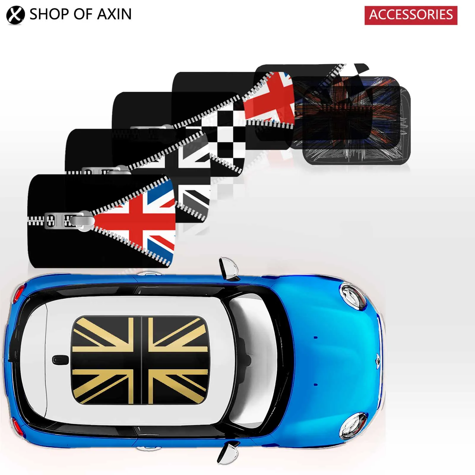 

Union Jack Sun roof Graphics Stickers Sunroof for Mini Clubman Countryman Hardtop R50 R53 R55 R56 R60 R61 F54 F55 F56 F60