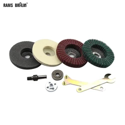 Stainless Steel Aluminium Grinding Polishing Kit fit for Drill DIY Angle Grinder Flap Disc