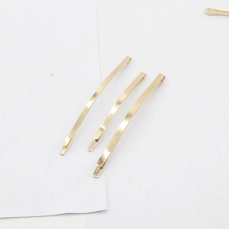 10Pcs KC Gold Color Hairclips Setting 60/83cm Hairpin Blank Base for DIY Jewelry Making Handmade Pearl Hair Clips Accessories