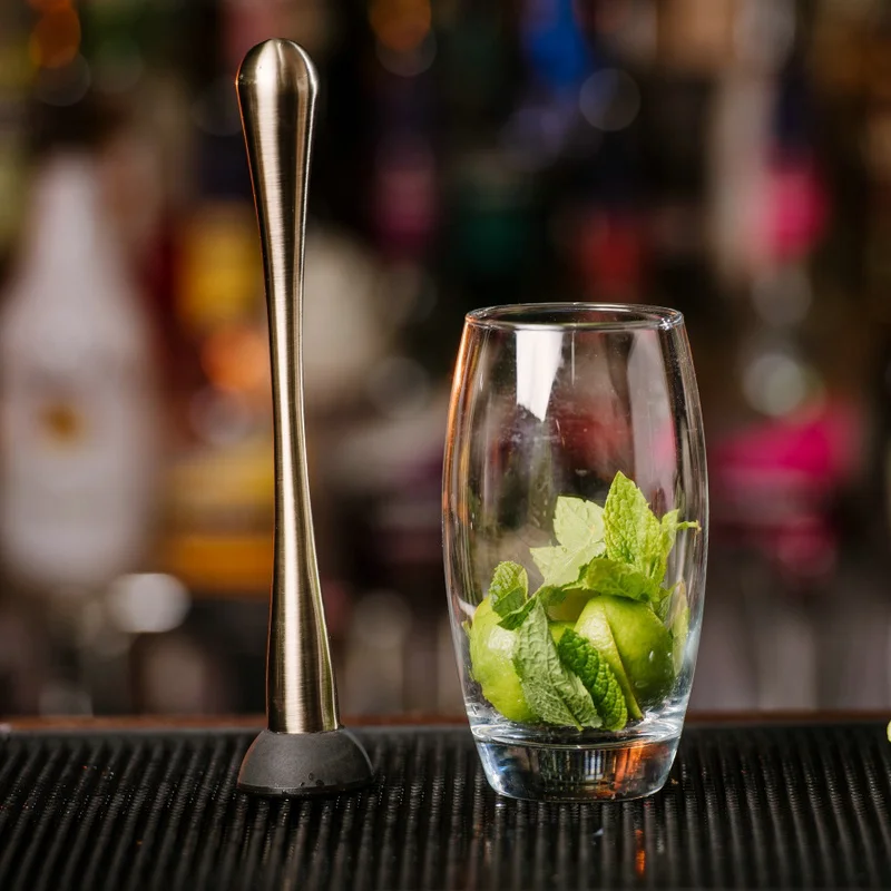 Stainless Steel Cocktail Muddler Mashes Fruits, Herbs and Spices for Cocktails Bar Tools Bar Kitchen Accessories