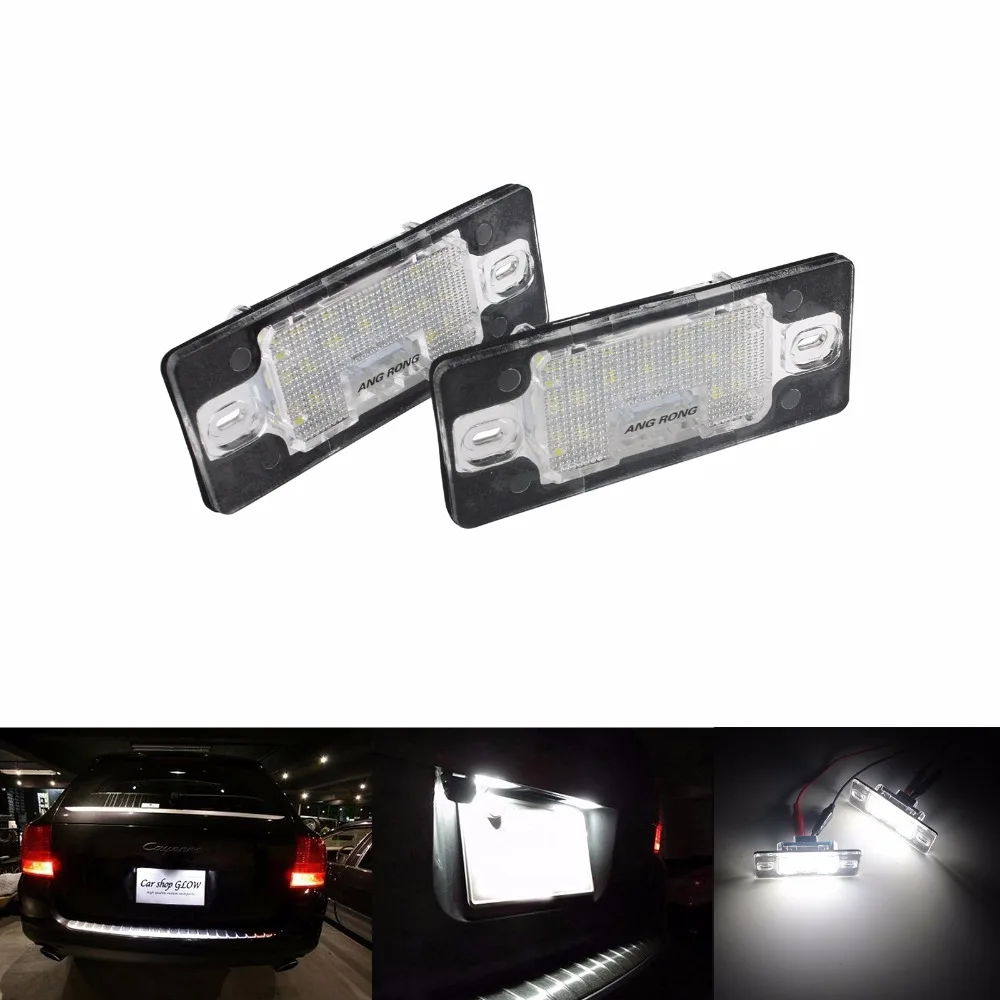 ANGRONG 2x Oświetlenie tablicy rejestracyjnej LED do Porsche Cayenne 955 957 do VW Passat B5.5 5D Touring Touareg 7L Tiguan (CA204)