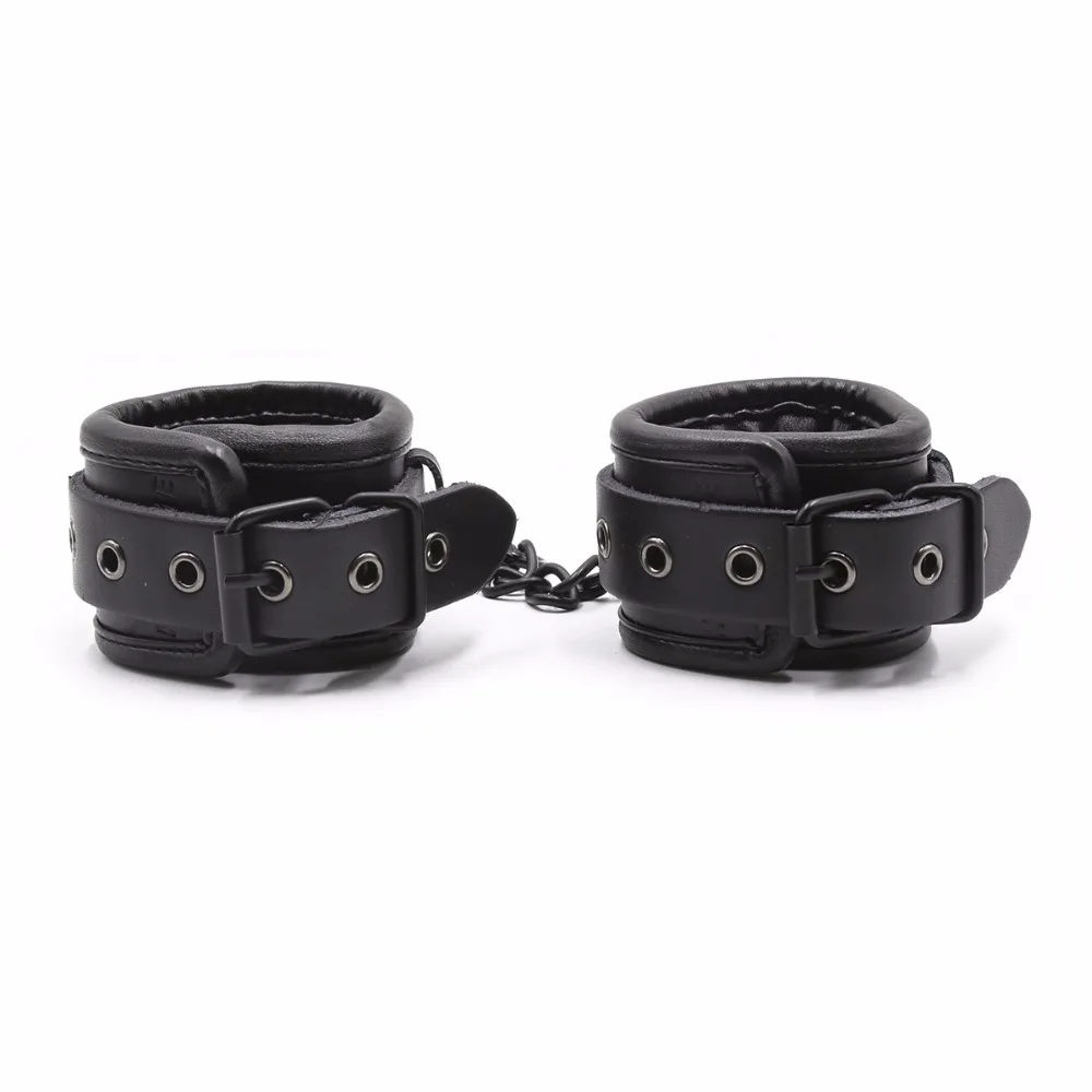 Thierry soft Genuine Leather Bondage Optional Handcuffs Collar Wrist Ankle Cuffs for Fetish erotic Adult Games Couple Sex Toys