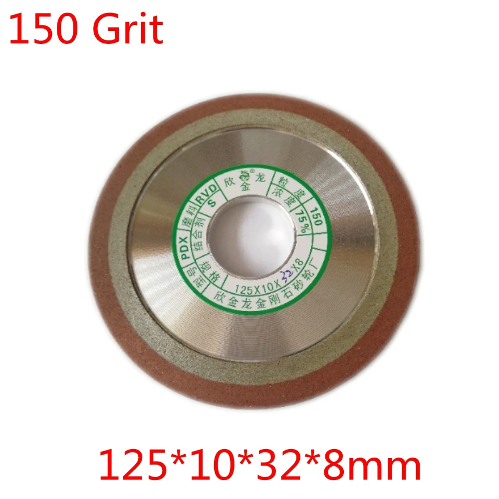 125mm Resin Diamond Grinding Wheel Grinding Dish Wheels 150/180/240/320/400 Grit For Milling Cutter Power Abrasive Tool