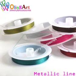 Olingart 60M * 0.38Mm 1/Roll Geëmailleerd Tiger Tail Draad Touwen Accessoires Lijn Meerdere Kleur Diy Armband ketting Sieraden Maken