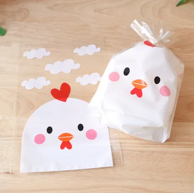 Lovely chicken decoration cookie biscuit dessert bag candy gift packing bag kids favors party supplies