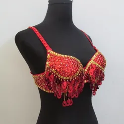 Sujetador Bellydance Sexy Belly Dance Clothes Hand Made Sequins Belly Dance Top Bra For Women 10 Color For Belly Dancer