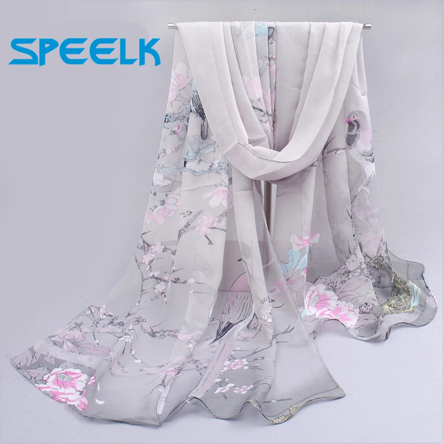 6 kleuren Nieuwe Chiffon Sjaals Vrouwen Zomer Zijden Sjaal Chiffon Dunne Sjaals En Wraps Foulard Bloem Hijab Stola Groothandel