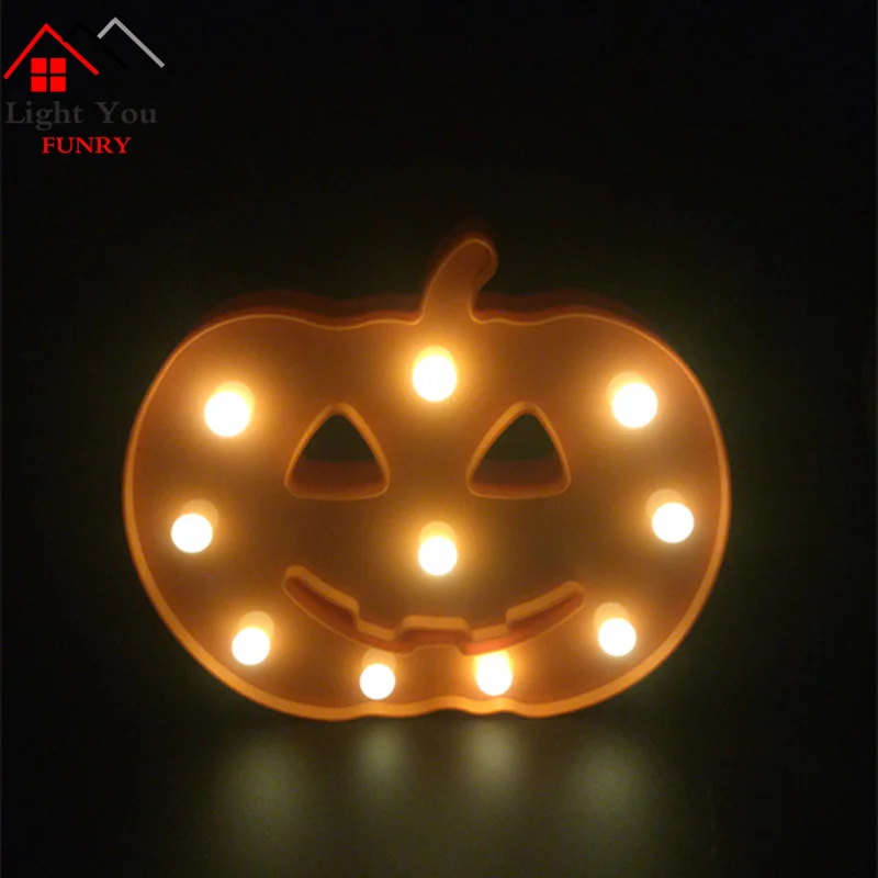 Luz LED de neón de calabaza para decoración de dormitorio infantil, luces decorativas románticas, Ins