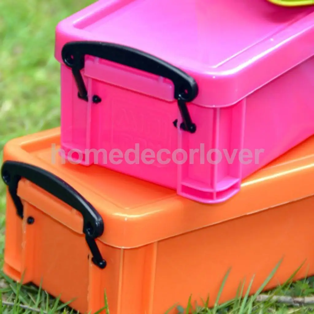 6 Color Mini Plastic with Lid Collection Files Container Case Storage Box 0.5 Liter for Rice Flours Biscuits Suger Storage