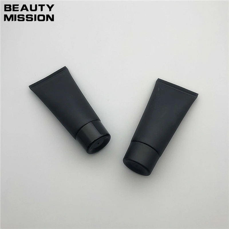 

BEAUTY MISSION 60g 50pcs/lot Matte Black Empty Skin Care Cosmetics Hose, Cleansing Cream/ Hand Cream /Emulsion Packing Container