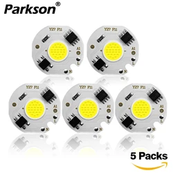 5 pces cob conduziu a microplaqueta da lâmpada 220v 240v ip65 ic esperto nenhuma ampola do motorista conduziu a luz de inundação do bulbo spotlight 3w 5w 7w 10w 12w iluminação diy