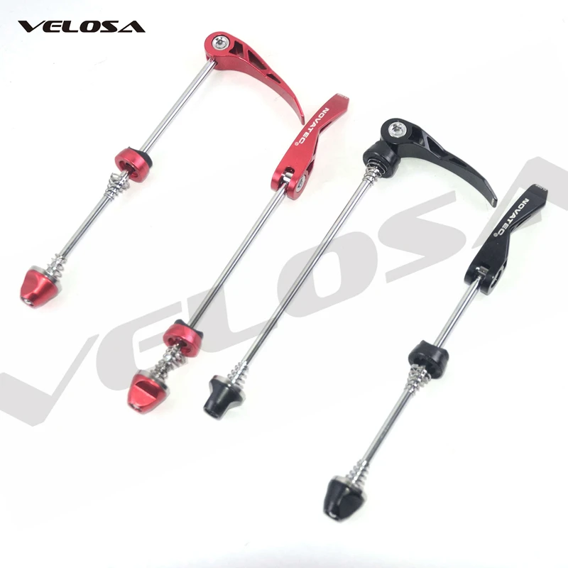 Velosa Novatec alloy QR,1 Pair Bicycle Skewers Ultralight Quick Release for MTB and Road Bike