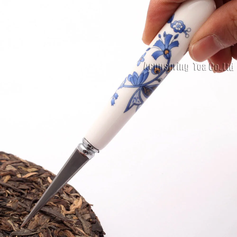 Unique Tea Needle/Knife/Cutter,For making Ripe/Raw Puerh tea,Pu\'er tea accessories,Ceramic arts,with Secret gifts
