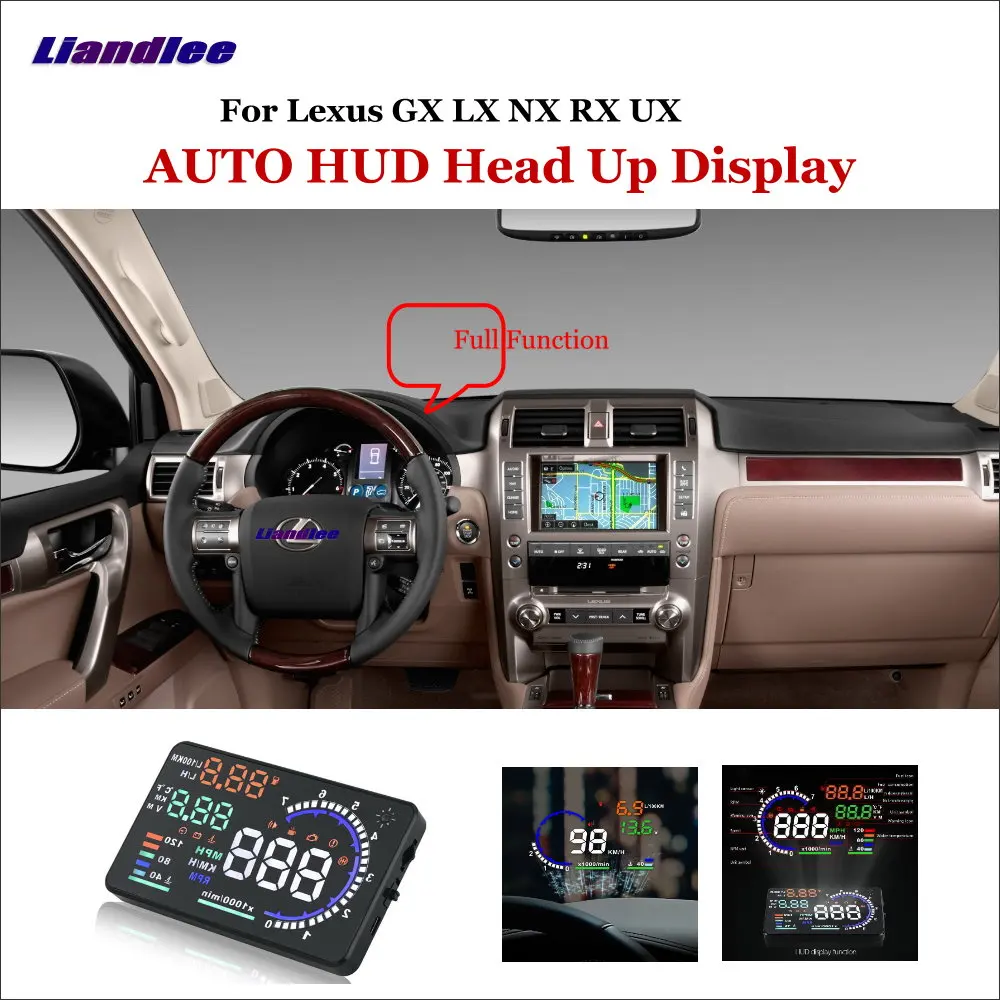 

Liandlee автомобильный HUD проекционный дисплей для Lexus GX470 RX300 RX330 LX NX UX безопасный экран вождения OBD спидометр проектор лобовое стекло