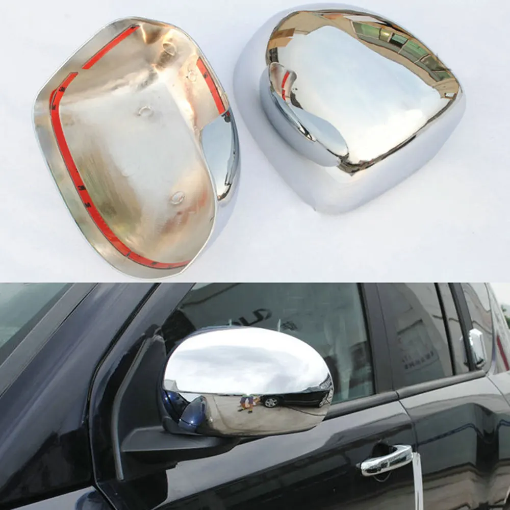 BBQ@FUKA Pair ABS Car Rear View Side Mirror Cover Trim Styling Sticker Fit For Jeep Compass 2008-2016