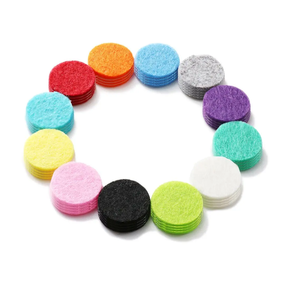 AUTO -Washable Refill Pads Felt Pads Diameter 22mm for Car Essential oil diffuser locket [48 Pcs]