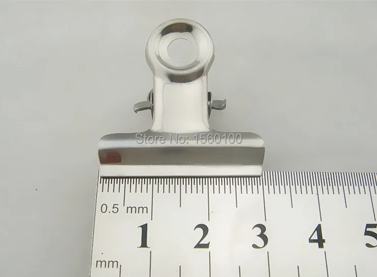 

Hot sale 12pcs/lot 30mm round metal Grip Clips silver Bulldog clip Stainless steel ticket clip stationery