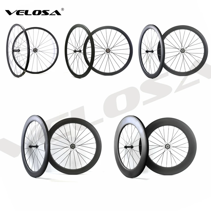 700C road bike Carbon Wheels 24mm 38mm 50mm 60mm 88mm Tubular Clincher Super Light Carbon Wheelset,28mm width