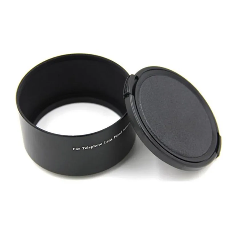 46mm 49mm 52mm 58mm 62mm 67mm 72mm 77mm 37 to 82mm Camera lens hood Metal Lens Hood + Lens cap For Canon Nikon Sony Tamron Sigma