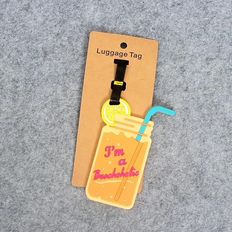 Cute Ice Cream Travel Accessories Creative Luggage Tag Silica Gel Suitcase ID Addres Holder Baggage Boarding Tags Portable Label