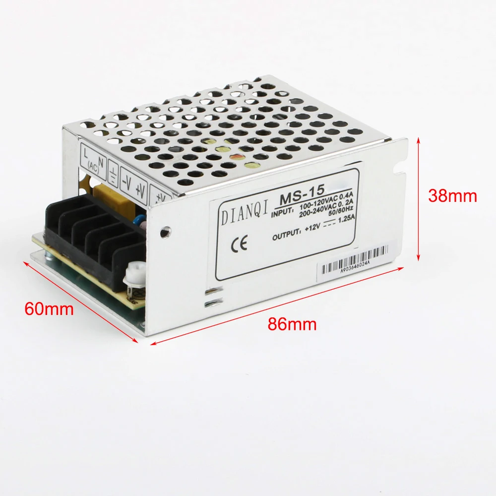 power supply MS-15W 24v 12v 5v 15v mini size ac dc converter power supply unit dc voltage regulator MS-15-5 MS-15-24