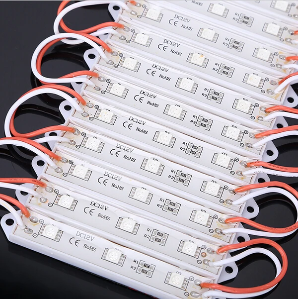 

LED Module 5050 3 LED DC12V Waterproof Advertisement Design LED Modules White warm white red RGB Color Super Bright Lighting