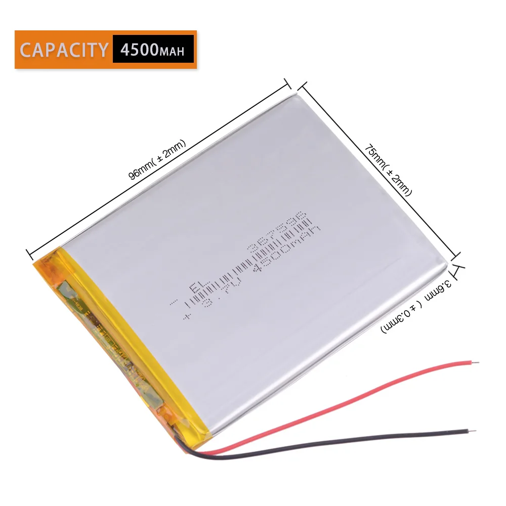 

10pc/Lot 357595 3.7V 4500mAh Rechargeable Lithium Li-ion Polymer Battery For Onda v811 V801 V812 PDA Tablet PCs 367596